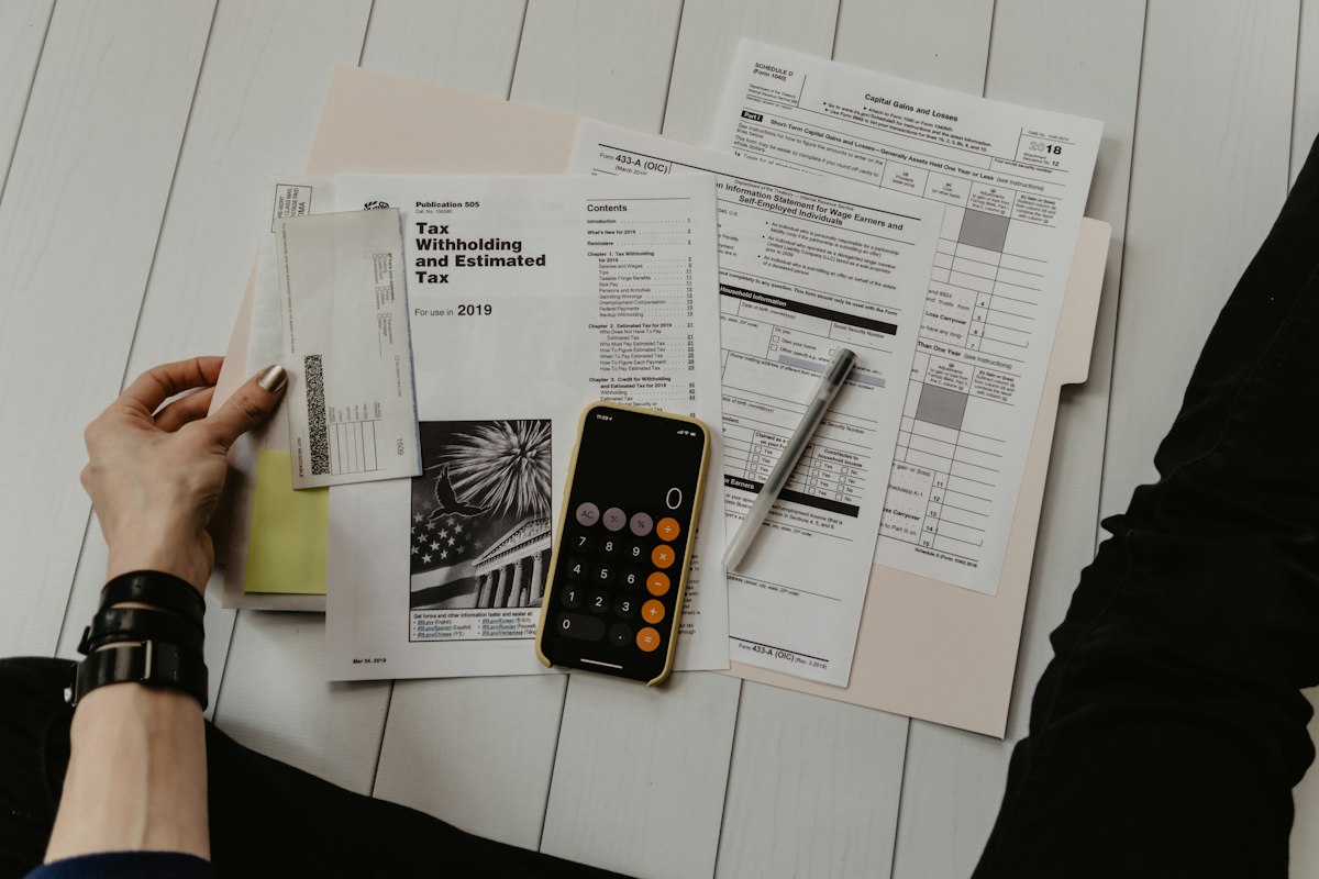 Person reviewing ITIN tax paperwork